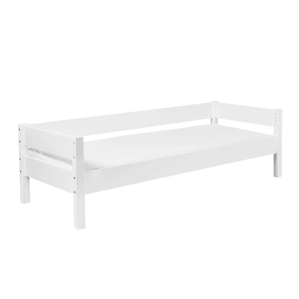 Białe łożko dziecięce z litego drewna bukowego Mobi furniture Mia Sofa, 200x90 cm