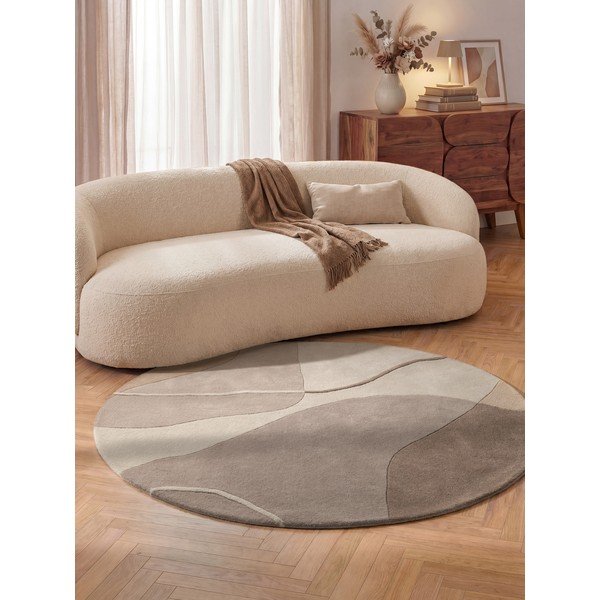Fioletowy wełniany okrągły dywan ø 160 cm Virelle – Villeroy&Boch-image-1