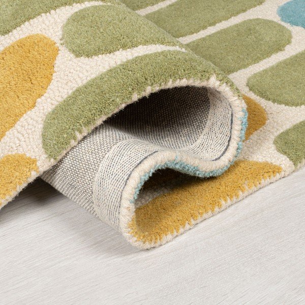 Żółto-zielony dywan wełniany Flair Rugs Fossil, 160x230 cm-image-1