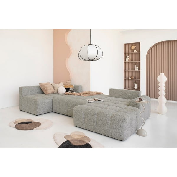 Jasnobrązowy rozkładany narożnik modułowy ze schowkiem (lewostronny) Lulu – Miuform-image-2