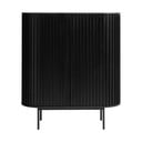 Czarna szafka w dekorze dębu 125x110 cm Siena – Unique Furniture