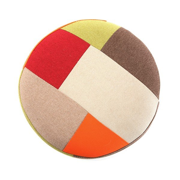 Taboret Red Patchwork, ⌀ 35 cm-image-2