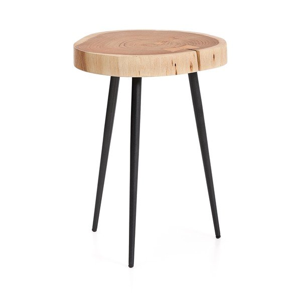 Okrągły stolik z blatem z drewna akacjowego 35x35 cm Tanive – Kave Home