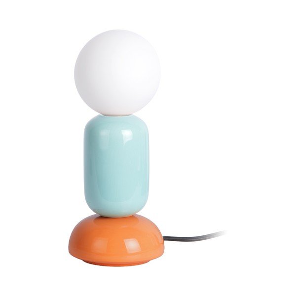 Miętowa/pomarańczowa lampa stołowa ceramiczna (wysokość 27 cm) Firenze Tube – Leitmotiv