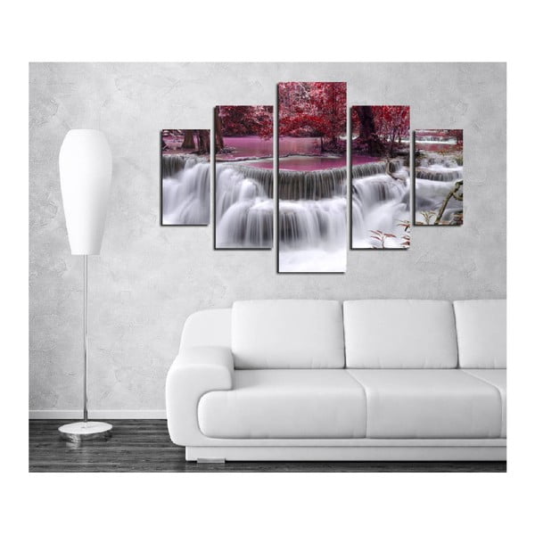 Obraz wieloczęściowy Waterfall, 92x56 cm-image-1