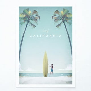 Plakat Travelposter California, 30 x 40 cm