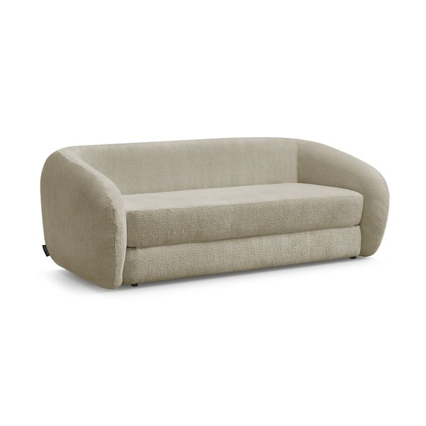 Jasnobrązowa rozkładana sofa z tkaniny szenilowej 228 cm Neyo – Bobochic Paris-image-3