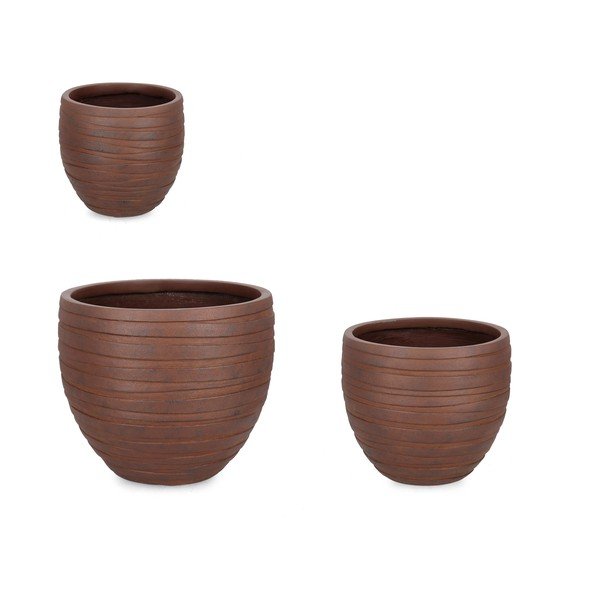 Doniczki zestaw 3 szt. ø 46 cm Strips – Bizzotto-image-1
