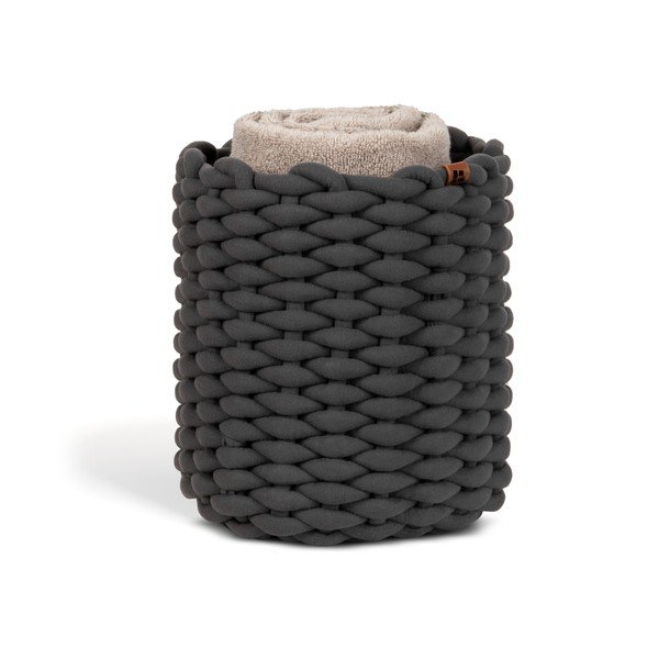 Tekstylny koszyk ø 25x25 cm Peach Skin Round M – Bigso-image-4