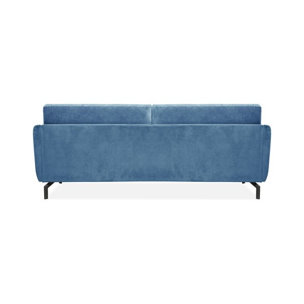 Niebieska sofa z aksamitnym obiciem Scandic Magic, szer. 230 cm-image-3