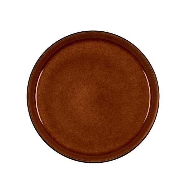 Czarny/w bursztynowym kolorze kamionkowy talerz deserowy ø 21 cm Gastro Black/Amber – Bitz