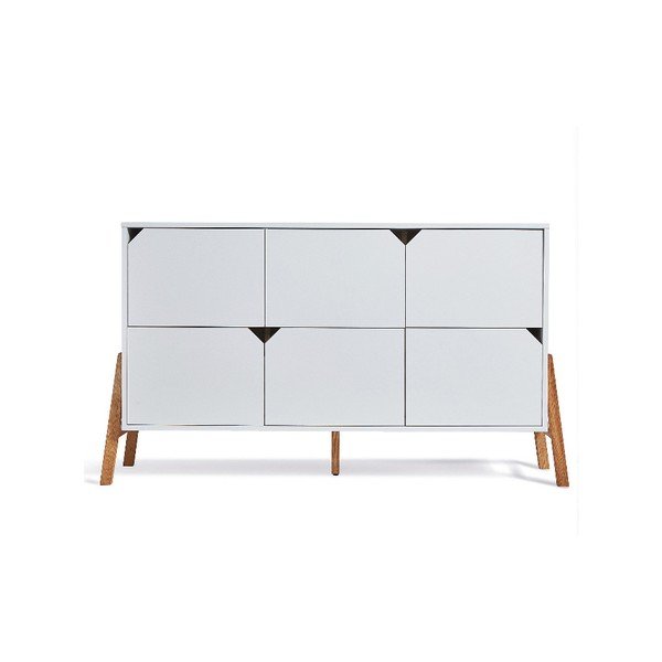 Biała komoda z 6 szufladami BELLAMY Lotta-image-1