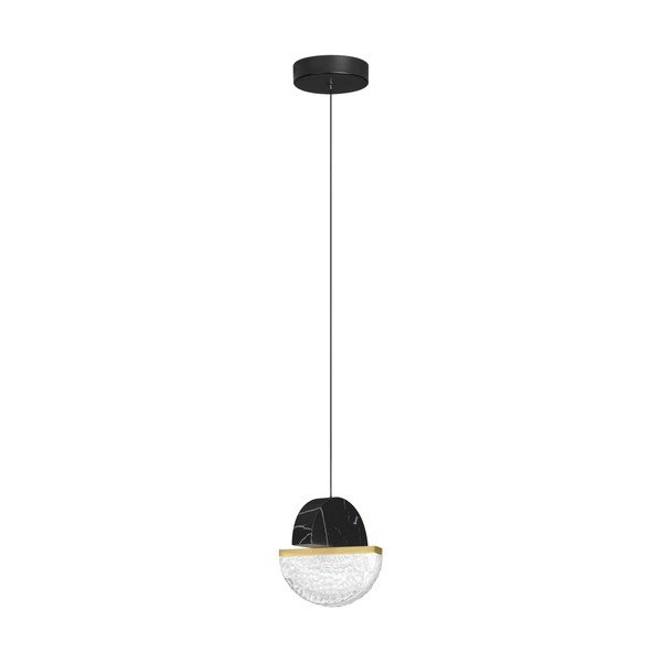 Czarna metalowa lampa wisząca LED ze ściemniaczem ø 16 cm Dorin – Nova Luce