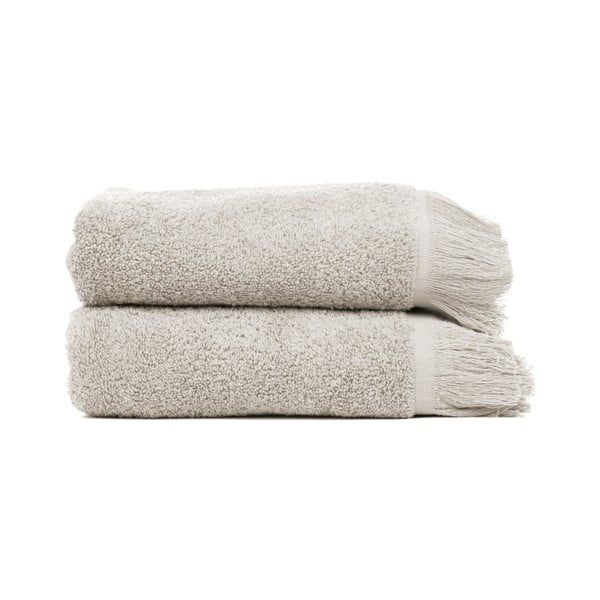 Zestaw 2 szarobrązowych ręczników ze 100% bawełny Bonami Selection, 50x90 cm