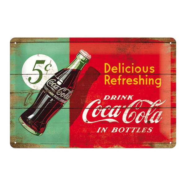Tabliczka blaszana 5c Coca Cola, 20x30cm