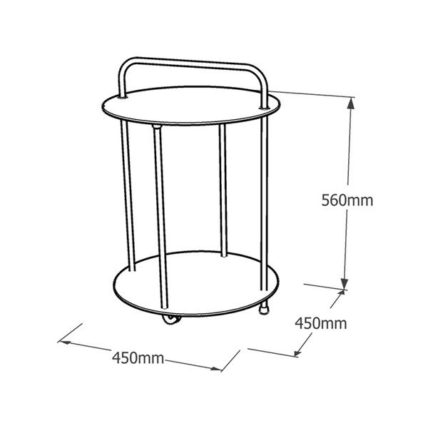 Metalowy okrągły stolik ogrodowy ø 45 cm Plip – Ezeis-image-4