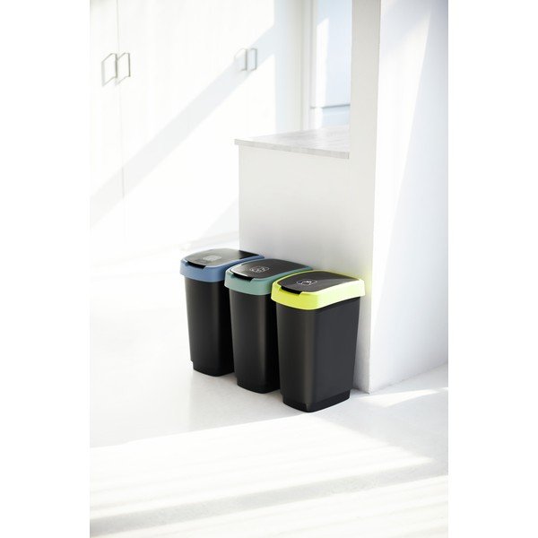 Kosz na śmieci z tworzywa sztucznego z recyklingu 10 L Twist − Rotho-image-1
