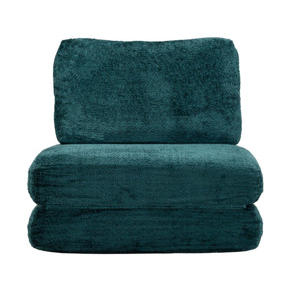 Zielononiebieski rozkładany fotel z materiału bouclé Faster – Mauro Ferretti-image-2