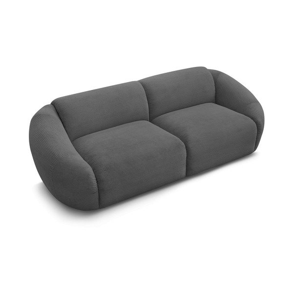 Szara sztruksowa sofa 250 cm Tina – Bobochic Paris-image-3