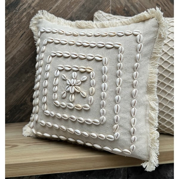 Bawełniana poszewka na poduszkę 43x43 cm Seashells – Mioli Decor