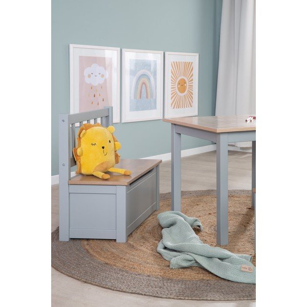 Szarobrązowa ławka dziecięca Woody – Roba-image-1