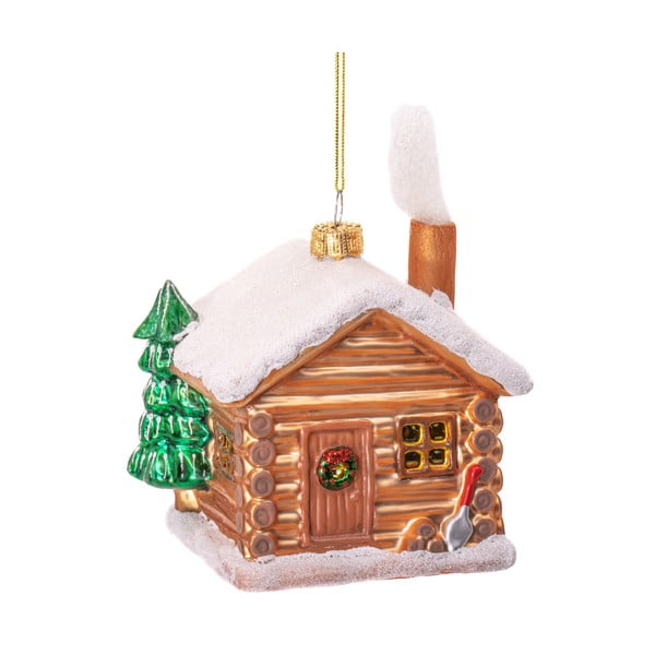 Szklana ozdoba świąteczna wykonana ręcznie 10 cm Christmas Cabin – Sass & Belle