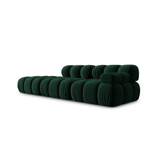 Zielona aksamitna sofa 282 cm Bellis – Micadoni Home-image-3