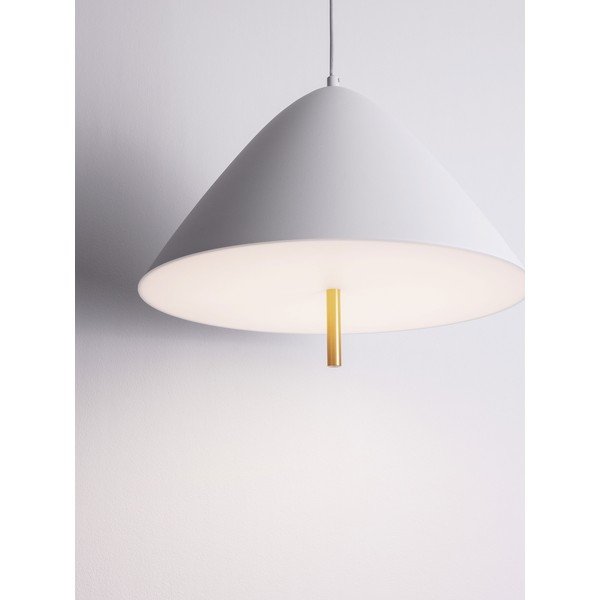 Biała metalowa lampa wisząca LED z metalowym kloszem ø 40 cm Oros – Nova Luce-image-1