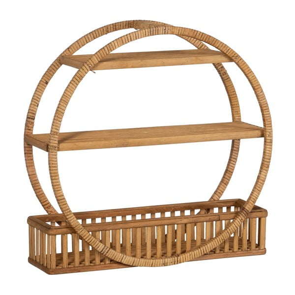 Wielopoziomowa rattanowa półka w naturalnym kolorze 45,5 cm – Ixia