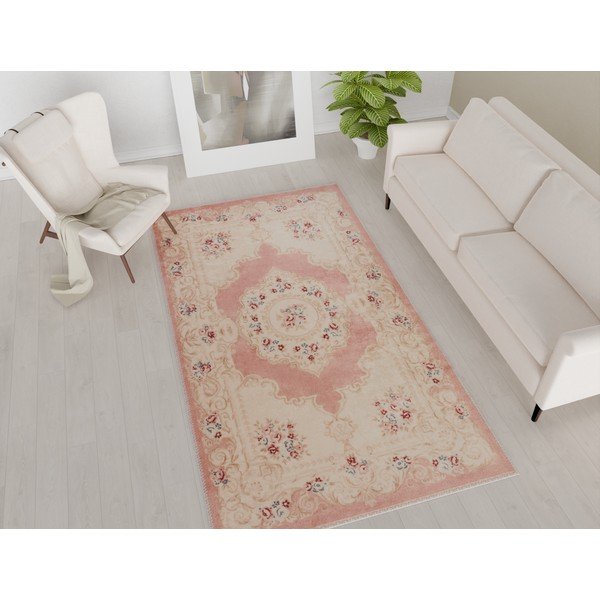Pomarańczowy dywan odpowiedni do prania 180x120 cm – Vitaus-image-1