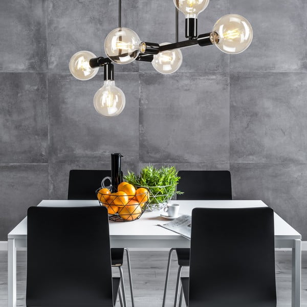 Czarna lampa sufitowa − LAMKUR-image-2