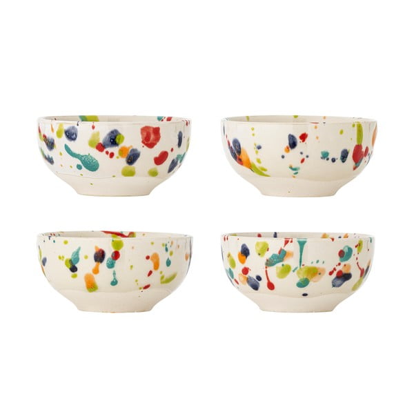 Kremowe kamionkowe miski zestaw 4 szt. 300 ml Freckles – Bloomingville