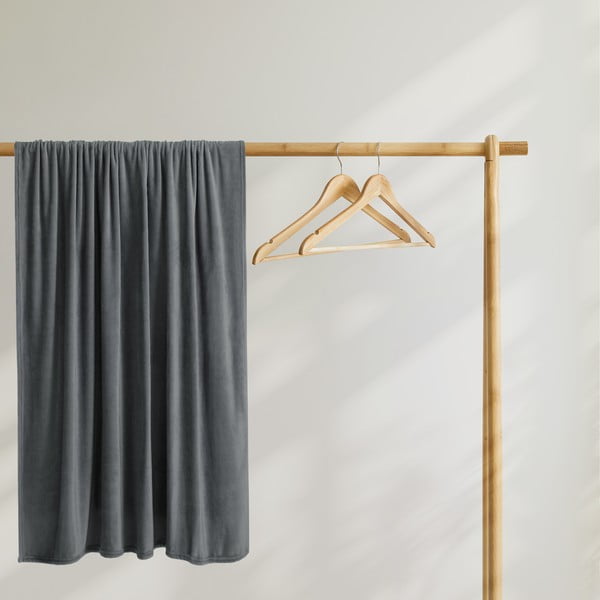 Ciemnoszary koc z mikrowłókna DecoKing Mic, 150x200 cm-image-4