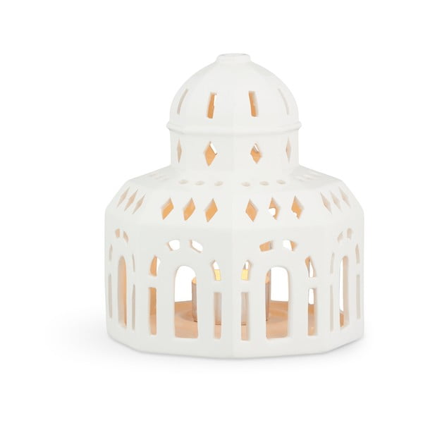 Biały ceramiczny świąteczny świecznik Kähler Design Lighthouse, ø 12 cm-image-2