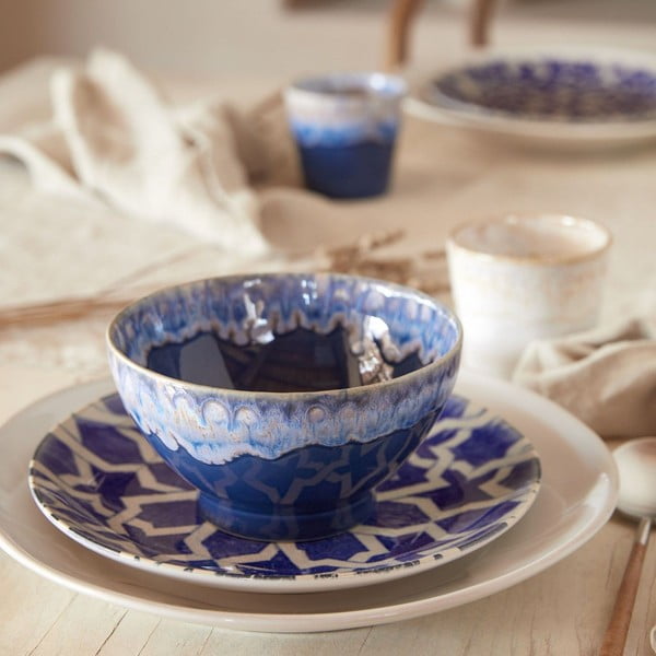 Niebieskie kamionkowe miski zestaw 4 szt. ø 15 cm Latte – Costa Nova-image-1