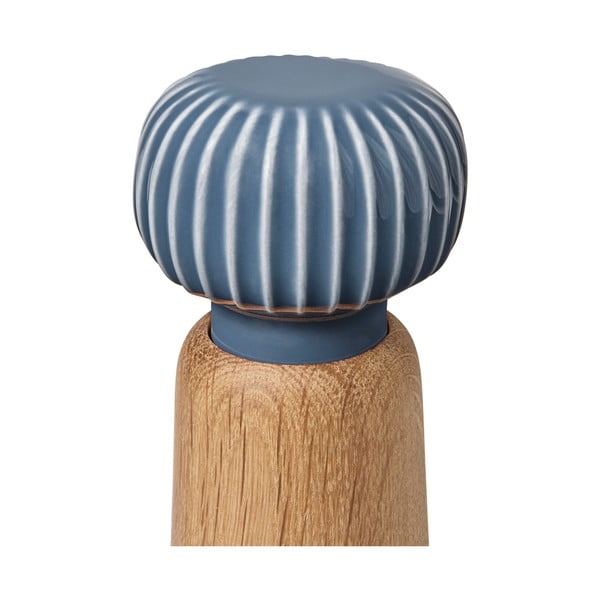 Młynek do przypraw z drewna dębowego z antracytowym porcelanowym detalem Kähler Design Hammershoi, wys. 13 cm-image-2