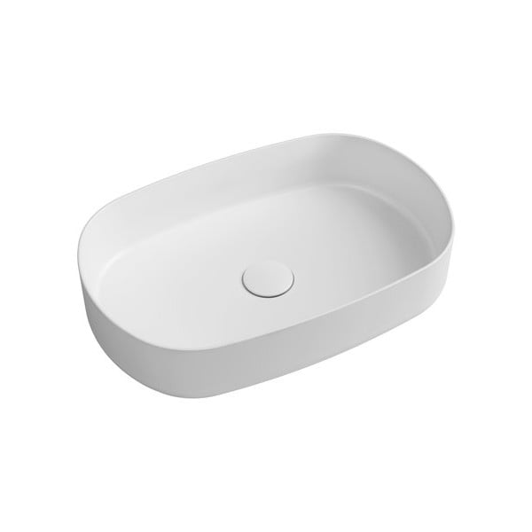 Biała umywalka ceramiczna Sapho Infinity Oval, 55x36 cm