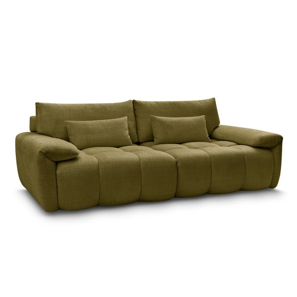 Zielona sofa z tkaniny szenilowej 264 cm Ivane – Bobochic Paris-image-3