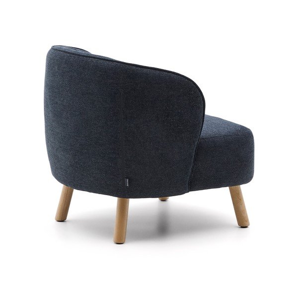 Szaroniebieski fotel z tkaniny szenilowej Ulit – Kave Home-image-4