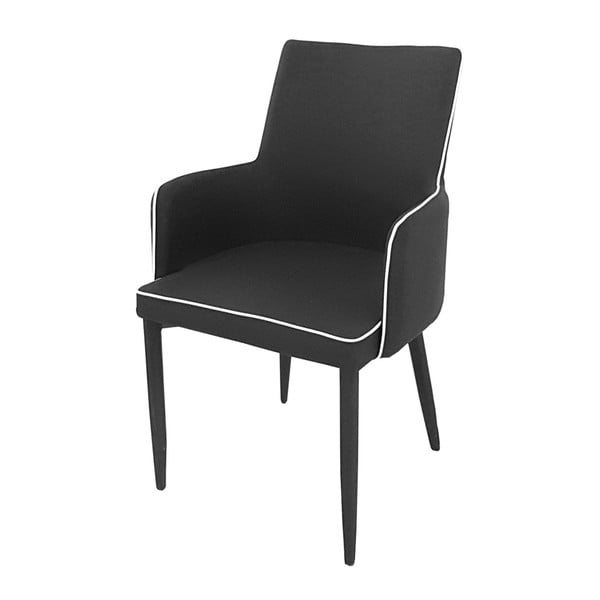Czarne krzesło z podłokietnikami Castagnetti Ine