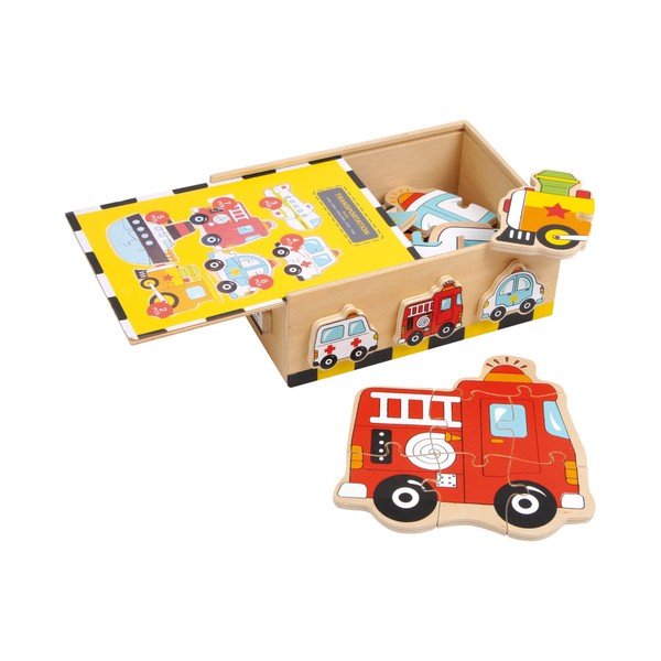 Drewniane puzzle Legler Vehicles