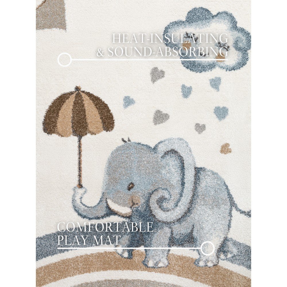 Kremowy dywan dziecięcy 120x170 cm Walk like an Elephant Rainy Party – Villeroy&Boch (zdjęcie 3)