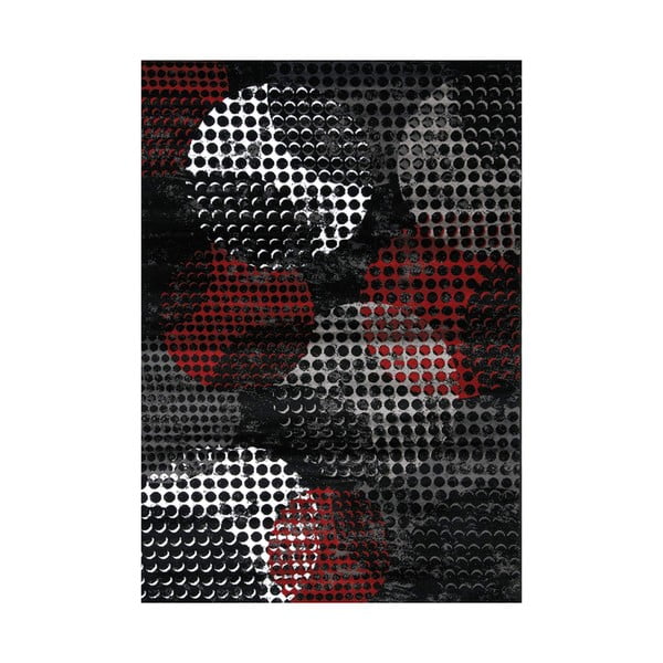 Czarno-szary dywan Webtappeti Manhattan Broadway, 80x150 cm