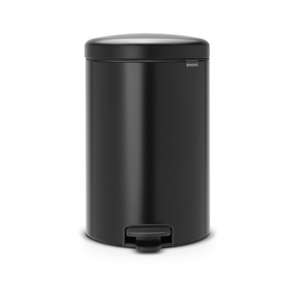 Stalowy kosz na śmieci z pedałem w kolorze matowej czerni 20 l NewIcon – Brabantia