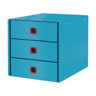Niebieski pojemnik z 3 szufladkami Leitz Cosy Click & Store