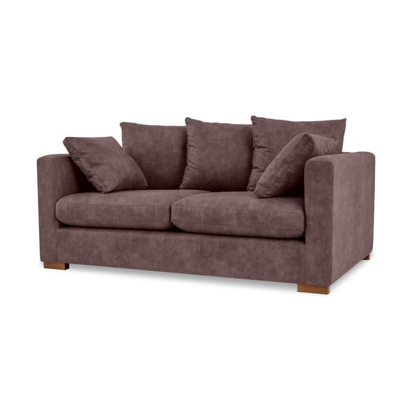 Ciemnobrązowa sofa z imitacji skóry 175 cm Hamburg – Scandic-image-2
