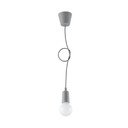 Szara lampa wisząca ø 5 cm Rene – Sollux