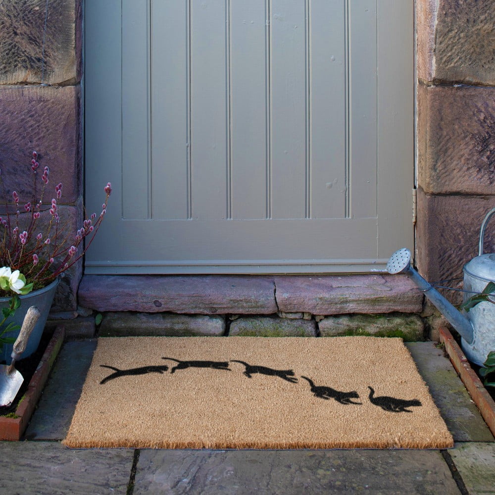 Wycieraczka z włókna kokosowego 40x60 cm Jumping Cats – Artsy Doormats (zdjęcie 7)