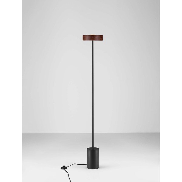 Czarna/w ciemnym naturalnym kolorze metalowa lampa stojąca LED (wysokość 135 cm) Thea – Nova Luce-image-3
