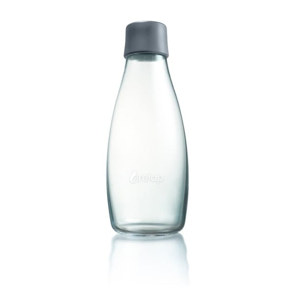 Szara butelka ze szkła ReTap, 500 ml